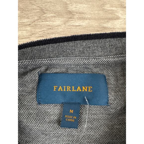 Fairlane Phillip Double-Faced Pique Ribbed Crew T-Shirt Grey Medium - Picture 4 of 6